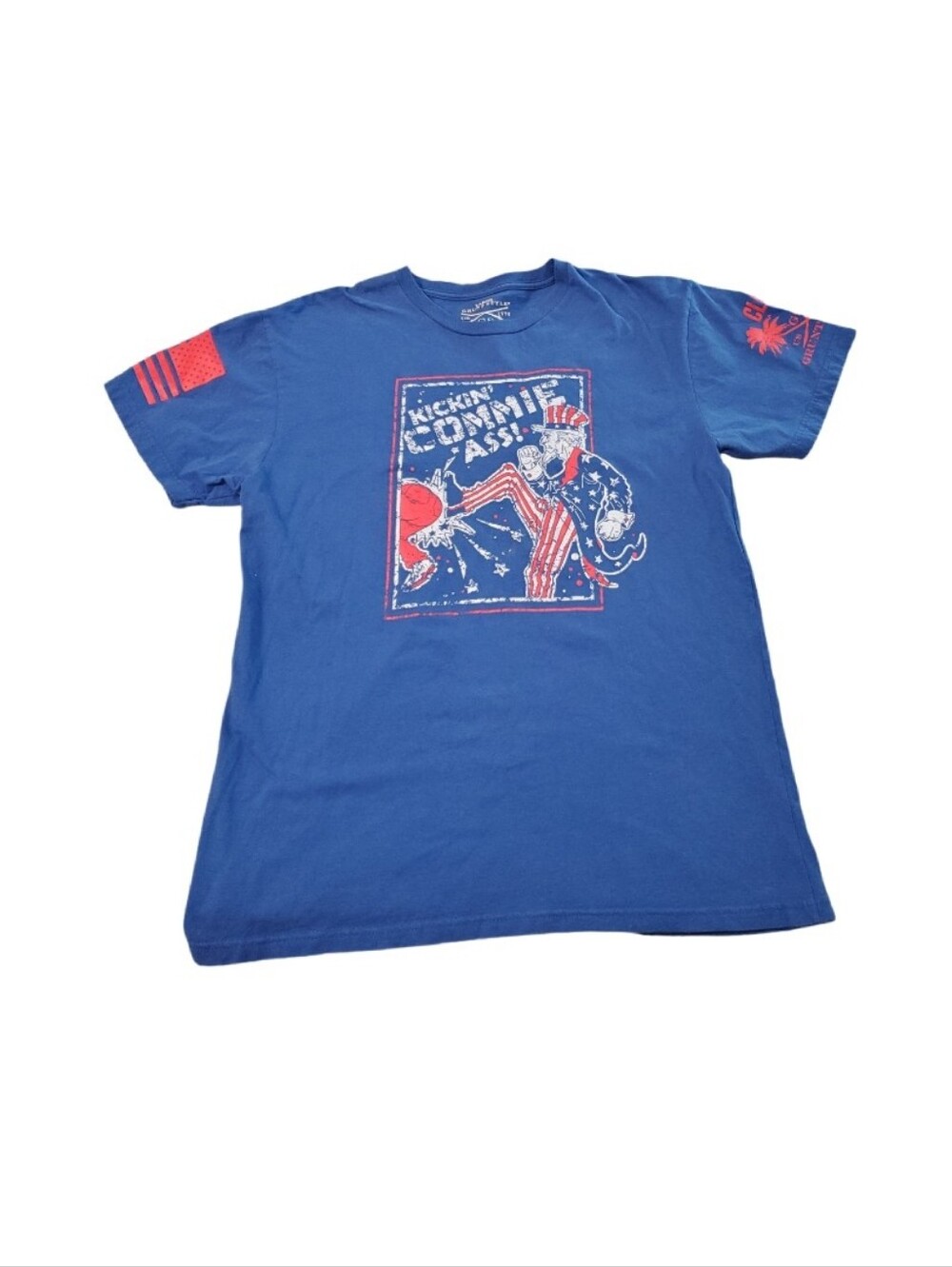 Grunt Style Men's Blue Kickin Commie A Club Member T-shirt Large